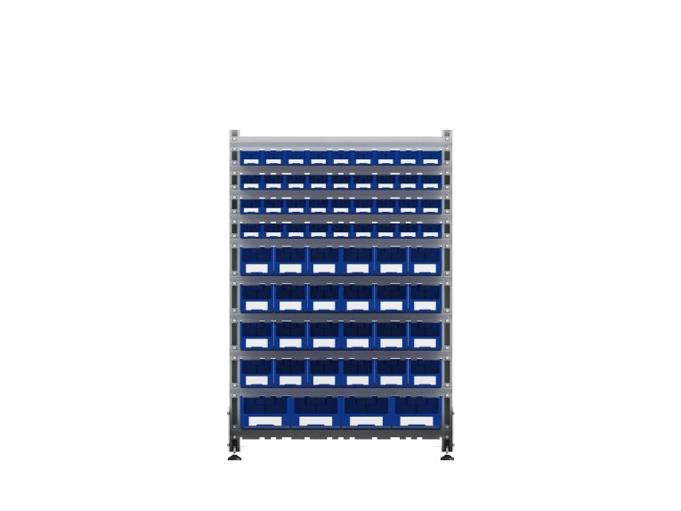 Стеллаж для пластиковых лотков SORTEX двухсторонний 1500x1000x800.05 купить в Ярославле