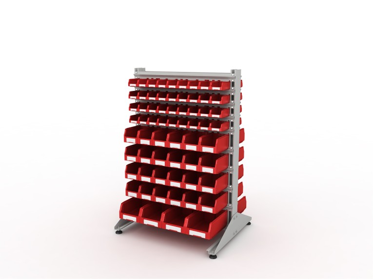 Стеллаж для пластиковых лотков SORTEX двухсторонний 1500x1000x800.05 купить в Ярославле