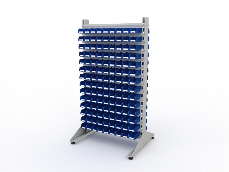 Стеллаж для пластиковых лотков SORTEX двухсторонний 1800x1000x800.01 купить в Ярославле Стеллаж для пластиковых лотков SORTEX двухсторонний 1800x1000x800.01 купить в Ярославле