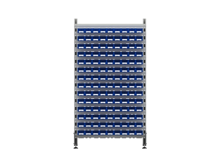 Стеллаж для пластиковых лотков SORTEX двухсторонний 1800x1000x800.01 купить в Ярославле Стеллаж для пластиковых лотков SORTEX двухсторонний 1800x1000x800.01 купить в Ярославле