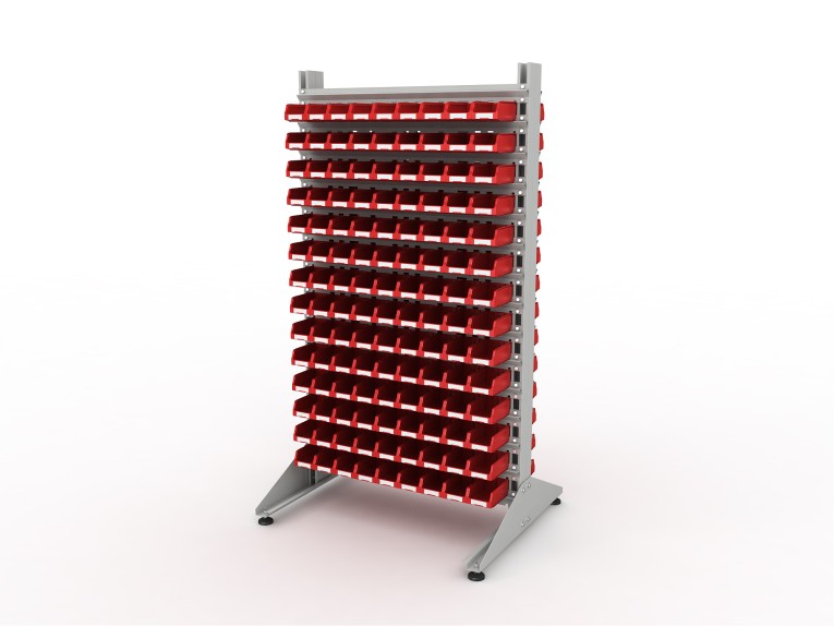 Стеллаж для пластиковых лотков SORTEX двухсторонний 1800x1000x800.01 купить в Ярославле Стеллаж для пластиковых лотков SORTEX двухсторонний 1800x1000x800.01 купить в Ярославле