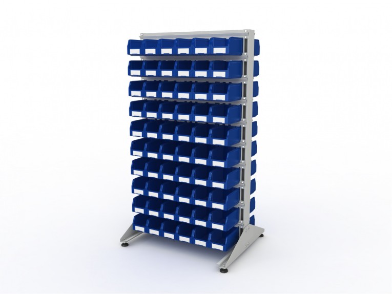 Стеллаж для пластиковых лотков SORTEX двухсторонний 1800x1000x800.02 купить в Ярославле