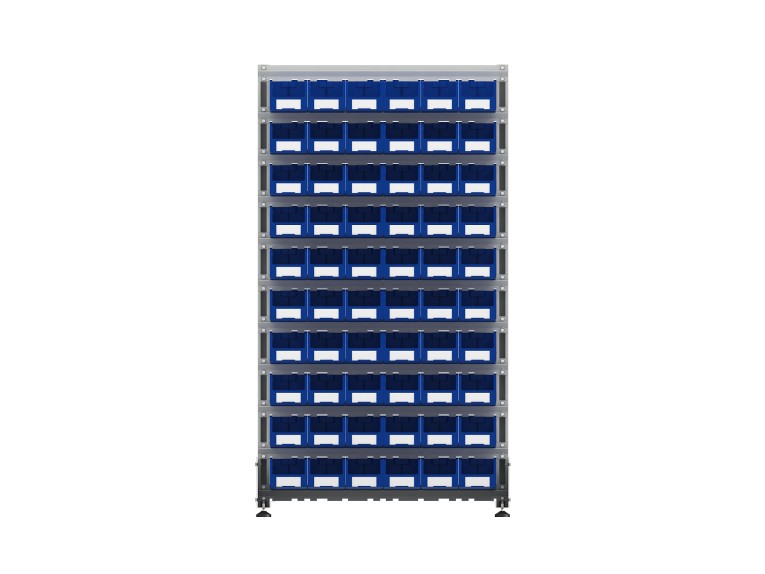 Стеллаж для пластиковых лотков SORTEX двухсторонний 1800x1000x800.02 купить в Ярославле