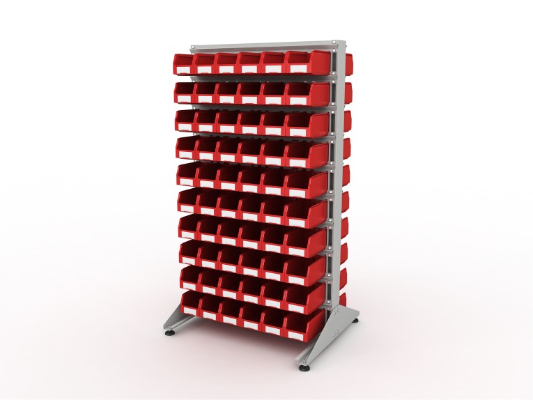 Стеллаж для пластиковых лотков SORTEX двухсторонний 1800x1000x800.02 купить в Ярославле