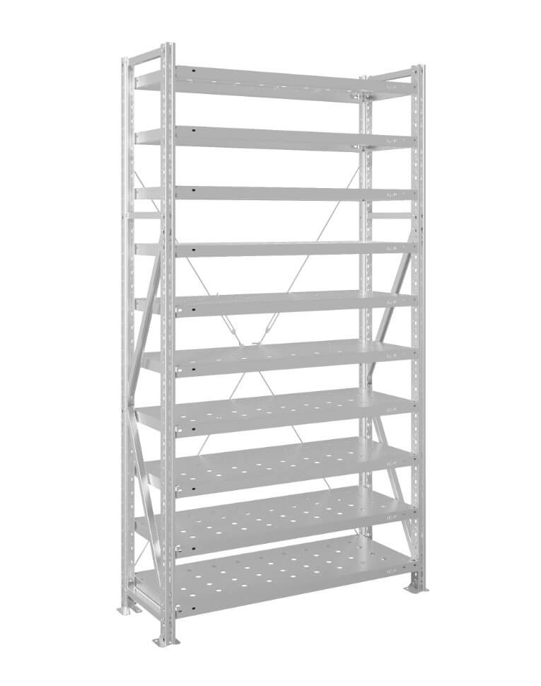 Стеллаж MS U 2500x1500x400 10 полок (150 кг, перф) купить в Ярославле