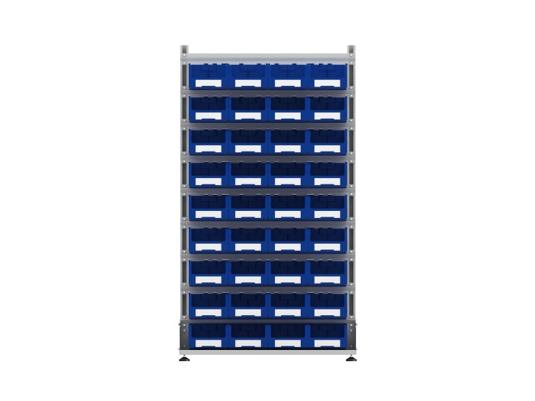 Стеллаж для пластиковых лотков SORTEX двухсторонний 1800x1000x800.03 купить в Ярославле Стеллаж для пластиковых лотков SORTEX двухсторонний 1800x1000x800.03 купить в Ярославле