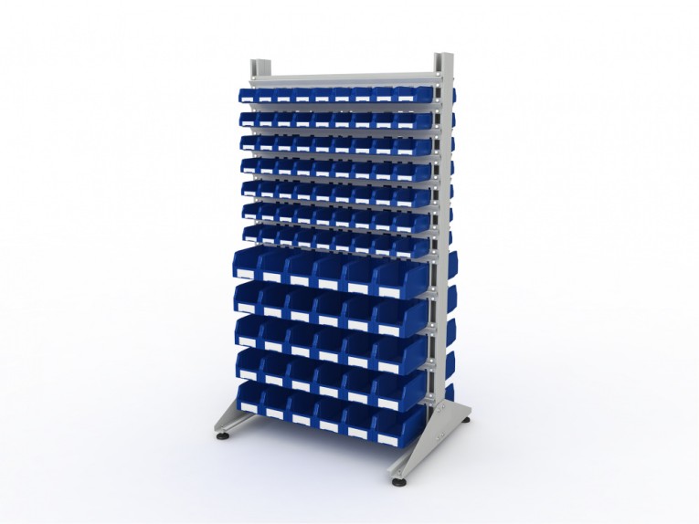 Стеллаж для пластиковых лотков SORTEX двухсторонний 1800x1000x800.04 купить в Ярославле