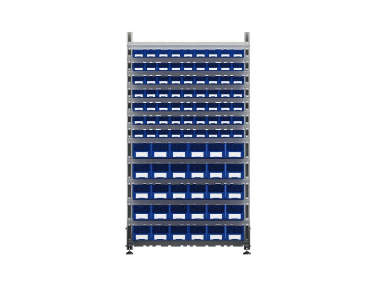 Стеллаж для пластиковых лотков SORTEX двухсторонний 1800x1000x800.04 купить в Ярославле