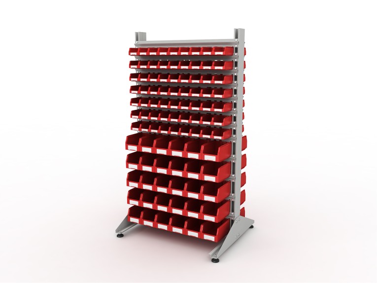 Стеллаж для пластиковых лотков SORTEX двухсторонний 1800x1000x800.04 купить в Ярославле