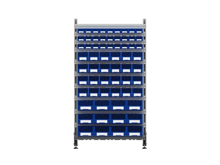 Стеллаж для пластиковых лотков SORTEX двухсторонний 1800x1000x800.05 купить в Ярославле Стеллаж для пластиковых лотков SORTEX двухсторонний 1800x1000x800.05 купить в Ярославле