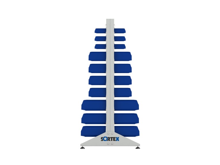 Стеллаж для пластиковых лотков SORTEX двухсторонний 1800x1000x800.05 купить в Ярославле Стеллаж для пластиковых лотков SORTEX двухсторонний 1800x1000x800.05 купить в Ярославле