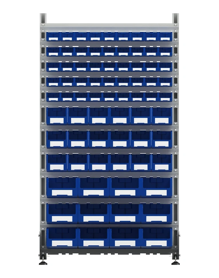 Стеллаж для пластиковых лотков SORTEX двухсторонний 1800x1000x800.06 купить в Ярославле
