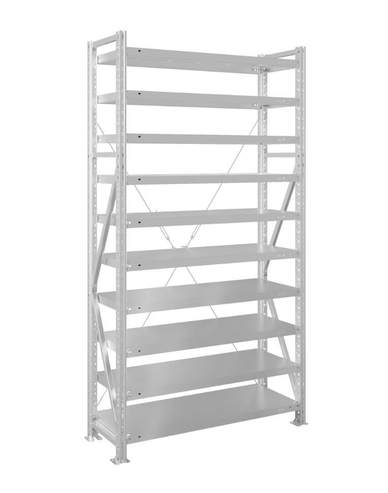 Стеллаж MS U 2500x1500x800 10 полок (200 кг, металл) купить в Ярославле