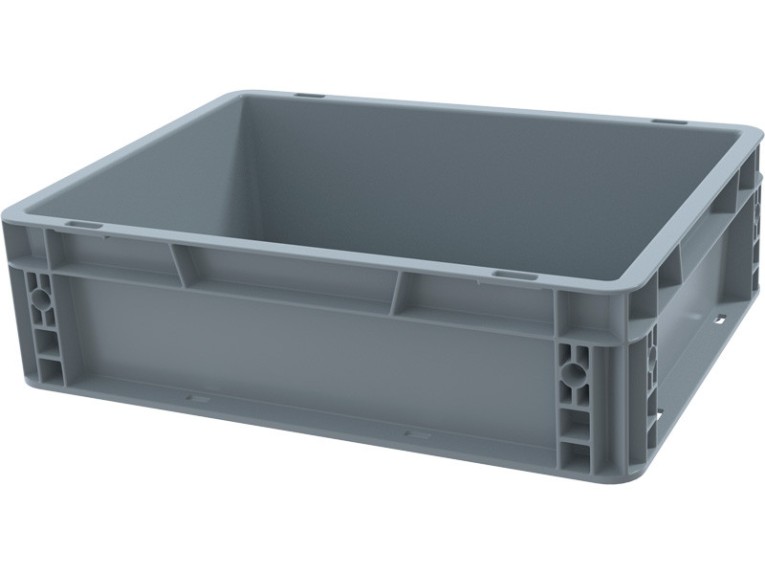 Ящик 400х300х120 сплошной, усиленное дно, цв. серый купить в Ярославле Ящик 400х300х120 сплошной, усиленное дно, цв. серый купить в Ярославле