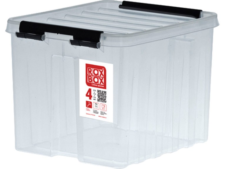 Контейнер Rox Box Original 4 (210х170х175 мм с крышкой и клипсами прозрачный) купить в Ярославле