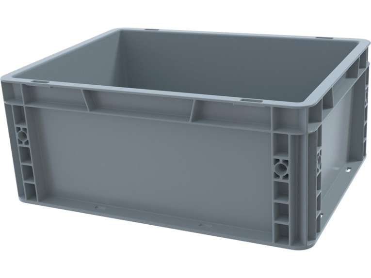 Ящик 400х300х170 сплошной, усиленное дно, цв. серый купить в Ярославле Ящик 400х300х170 сплошной, усиленное дно, цв. серый купить в Ярославле