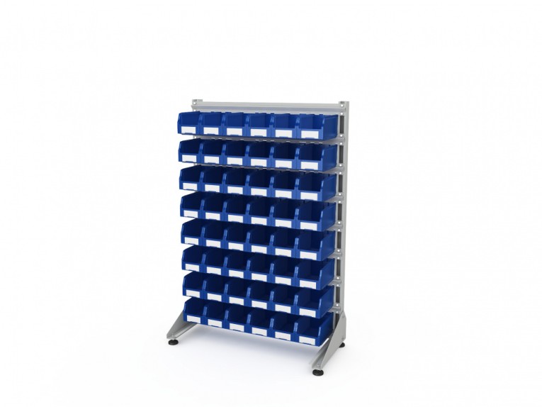 Стеллаж для пластиковых лотков SORTEX односторонний 1500x1000x450.02 купить в Ярославле Стеллаж для пластиковых лотков SORTEX односторонний 1500x1000x450.02 купить в Ярославле