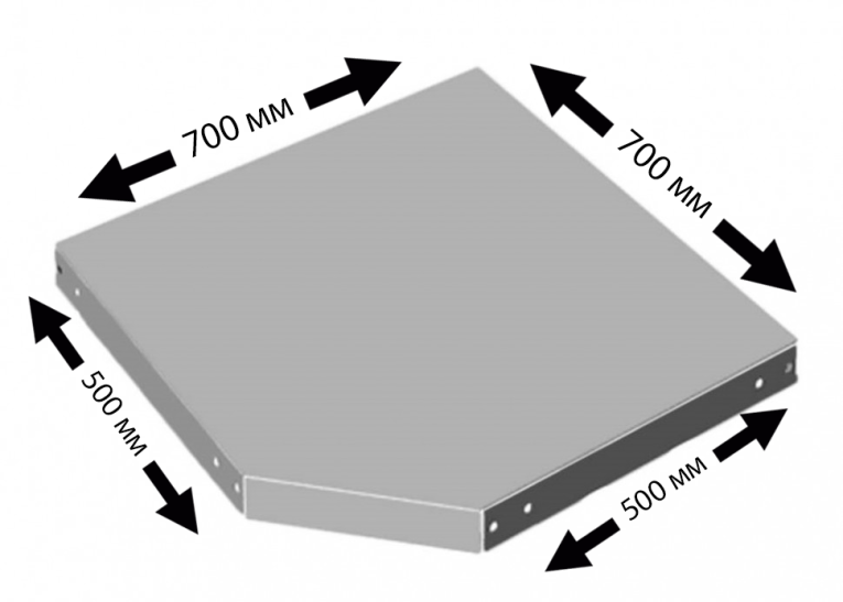 Угловая полка Практик MS 50F (700х500) купить в Ярославле