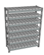 Стеллаж грузовой СГР 2500x1200x600 7 полок (металл)