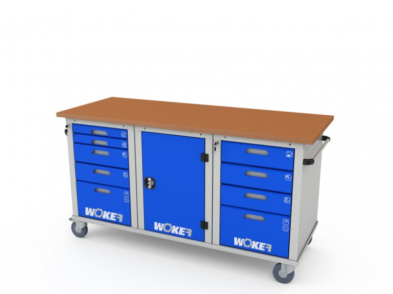 Верстак мобильный трехтумбовый WOKER PRO 3514.1800 купить в Ярославле