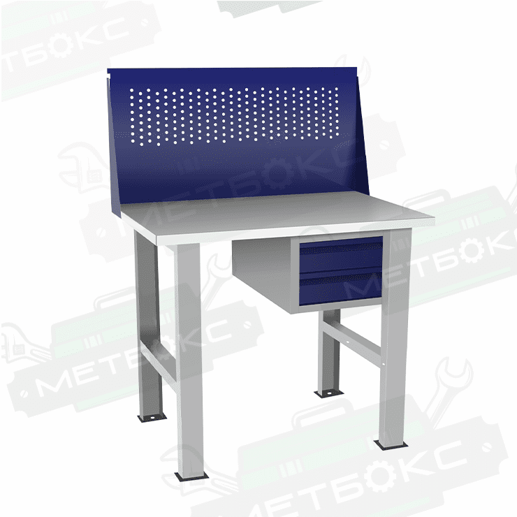 Верстак бестумбовый с подвесным ящиком ВП-Э с экраном купить в Ярославле Верстак бестумбовый с подвесным ящиком ВП-Э с экраном купить в Ярославле