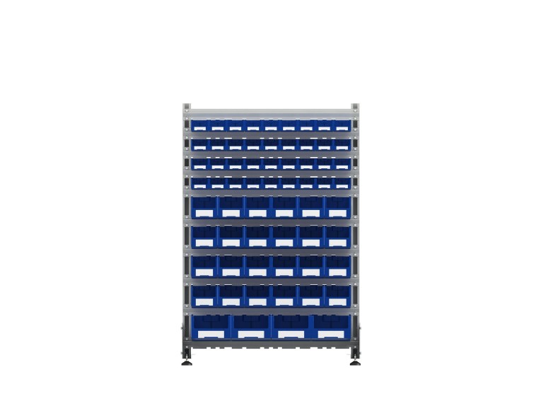 Стеллаж для пластиковых лотков SORTEX односторонний 1500x1000x450.05 купить в Ярославле Стеллаж для пластиковых лотков SORTEX односторонний 1500x1000x450.05 купить в Ярославле