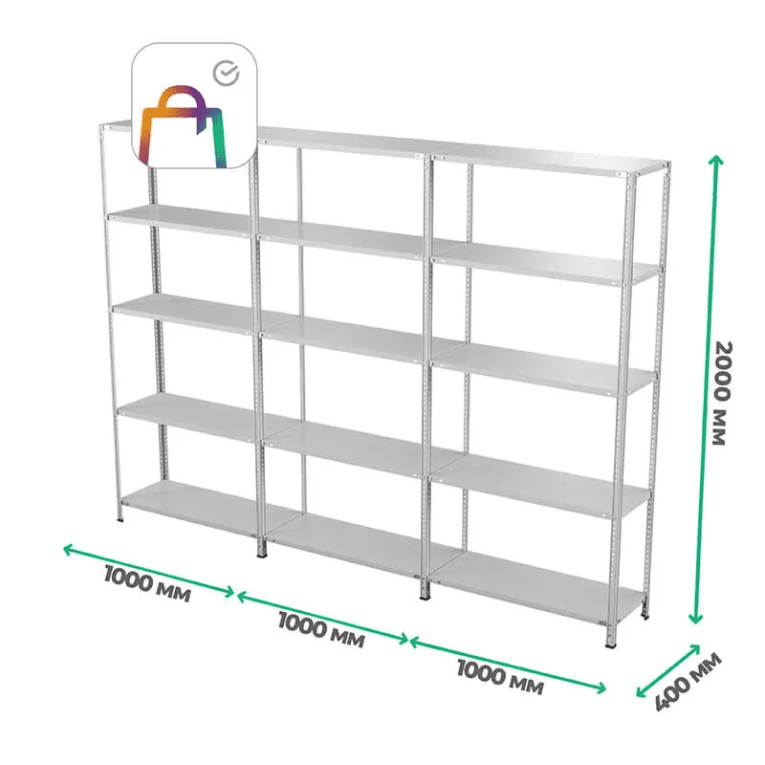 Стеллаж ПВЗ Сбер 2000х3000х400 5 полок купить в Ярославле