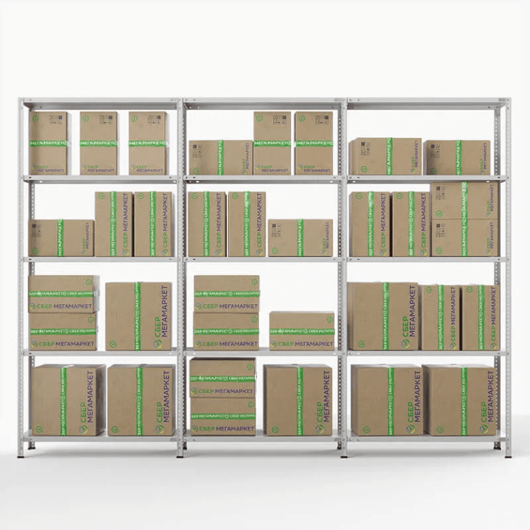 Стеллаж ПВЗ Сбер 2000х3000х400 5 полок купить в Ярославле