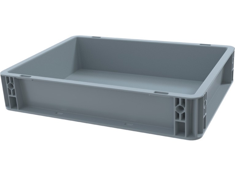 Ящик 400х300х75 сплошной, усиленное дно, цв. серый купить в Ярославле Ящик 400х300х75 сплошной, усиленное дно, цв. серый купить в Ярославле