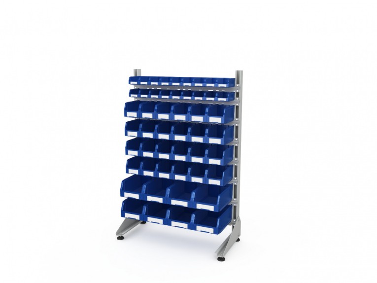 Стеллаж для пластиковых лотков SORTEX односторонний 1500x1000x450.06 купить в Ярославле Стеллаж для пластиковых лотков SORTEX односторонний 1500x1000x450.06 купить в Ярославле