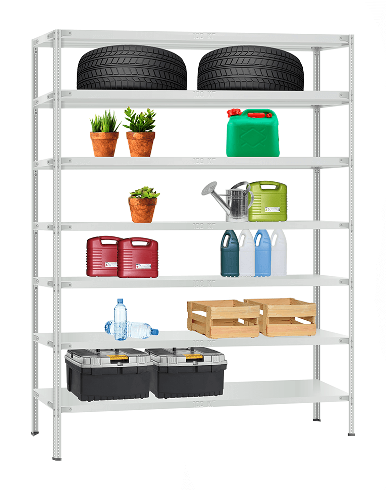 Стеллаж металлический Титан МС-900 2300x1000x500 7 полок купить в Ярославле