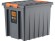 Контейнер особопрочный Rox Box PRO 50 (500х390х390 мм с крышкой и клипсами, на роликах, антрацит) купить в Ярославле