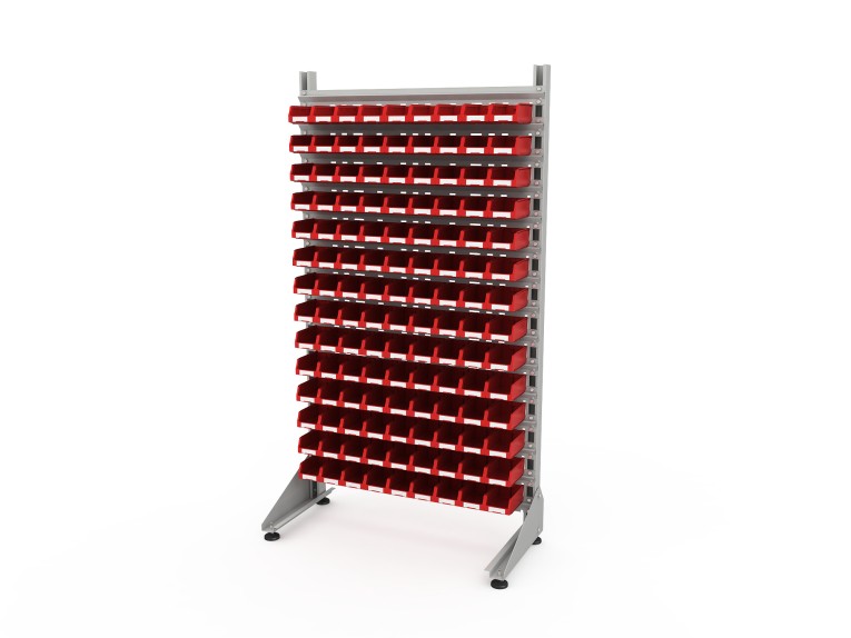 Стеллаж для пластиковых лотков SORTEX односторонний 1800x1000x450.01 купить в Ярославле Стеллаж для пластиковых лотков SORTEX односторонний 1800x1000x450.01 купить в Ярославле