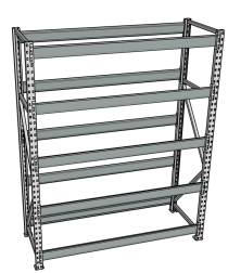 Стеллаж грузовой СГР 3000x1500x500 5 полок (без настила) Стеллаж грузовой СГР 3000x1500x500 5 полок (без настила)