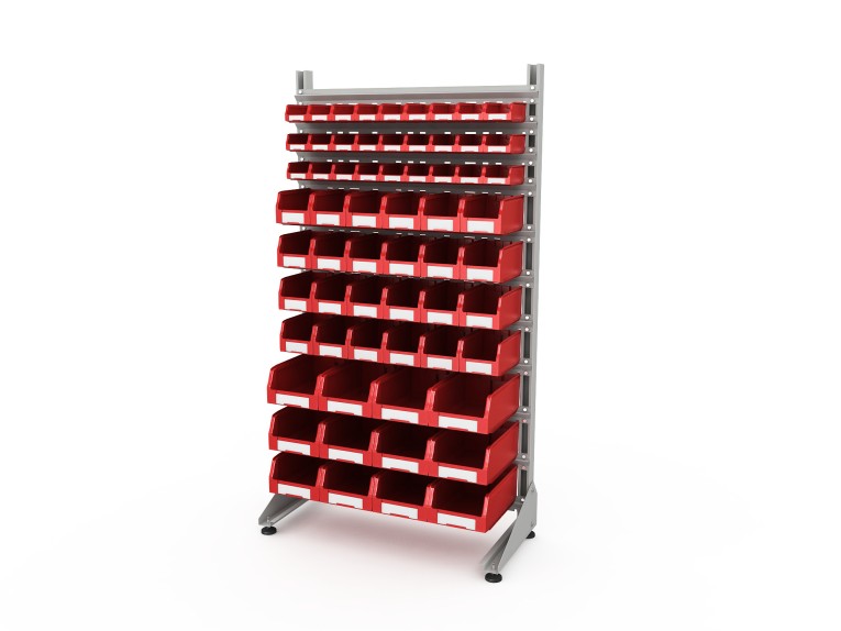 Стеллаж для пластиковых лотков SORTEX односторонний 1800x1000x450.05 купить в Ярославле Стеллаж для пластиковых лотков SORTEX односторонний 1800x1000x450.05 купить в Ярославле