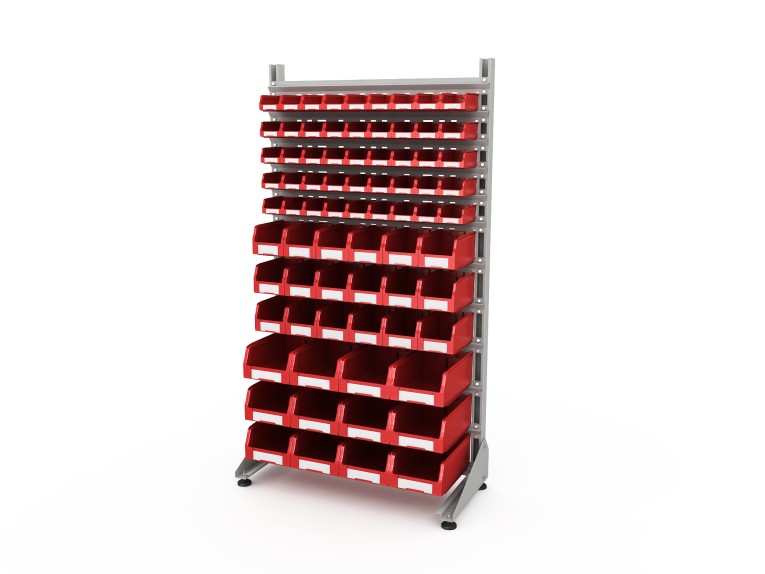 Стеллаж для пластиковых лотков SORTEX односторонний 1800x1000x450.06 купить в Ярославле Стеллаж для пластиковых лотков SORTEX односторонний 1800x1000x450.06 купить в Ярославле