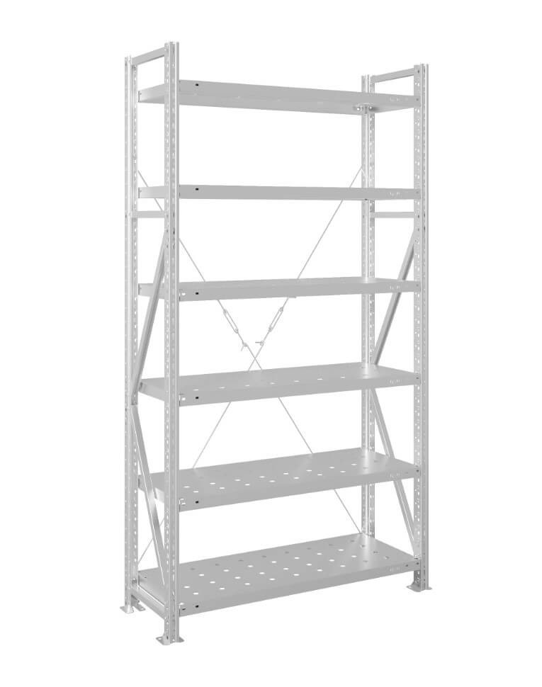 Стеллаж MS U 3000x1500x600 6 полок (250 кг, перф) купить в Ярославле Стеллаж MS U 3000x1500x600 6 полок (250 кг, перф) купить в Ярославле