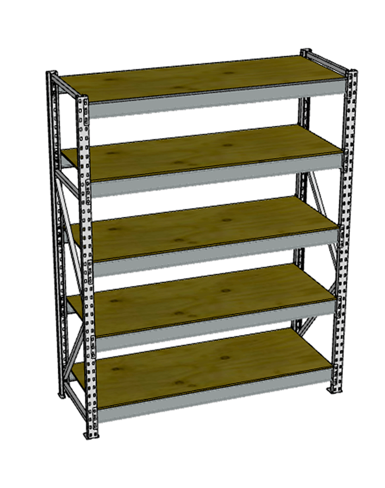 Стеллаж грузовой СГР 2500x2100x800 5 полок (фанера) купить в Ярославле Стеллаж грузовой СГР 2500x2100x800 5 полок (фанера) купить в Ярославле