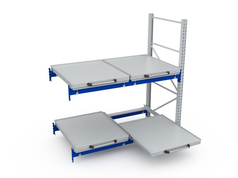 Стеллаж с выкатными платформами S-HEAVY 500 (2 яруса хранения) купить в Ярославле Стеллаж с выкатными платформами S-HEAVY 500 (2 яруса хранения) купить в Ярославле