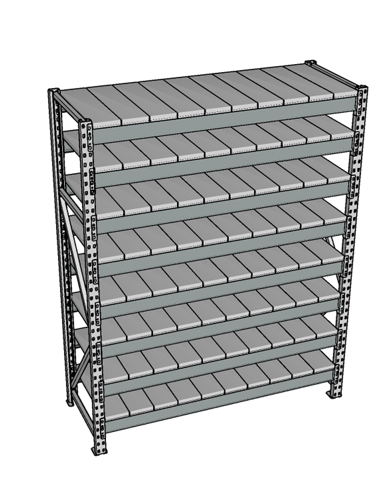 Стеллаж грузовой СГР 2500x900x400 8 полок (металл) купить в Ярославле Стеллаж грузовой СГР 2500x900x400 8 полок (металл) купить в Ярославле