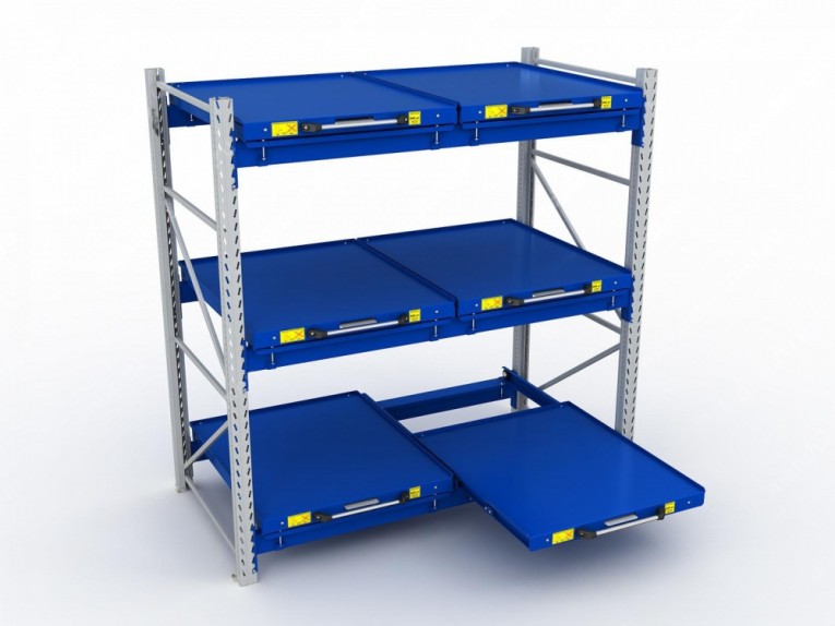 Стеллаж с выкатными платформами S-HEAVY 500 (3 яруса хранения) купить в Ярославле Стеллаж с выкатными платформами S-HEAVY 500 (3 яруса хранения) купить в Ярославле