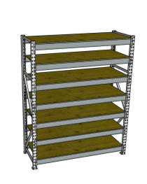 Стеллаж грузовой СГР 3000x900x500 7 полок (фанера) Стеллаж грузовой СГР 3000x900x500 7 полок (фанера)