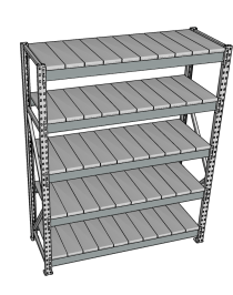Стеллаж грузовой СГР 3000x900x600 5 полок (металл)