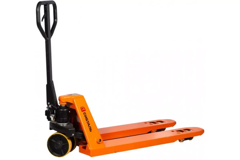 Гидравлическая тележка (рокла) ACR, 5 т, Вилы: 1150 Х 550, СибТаль, полиуретановые колеса купить в Ярославле