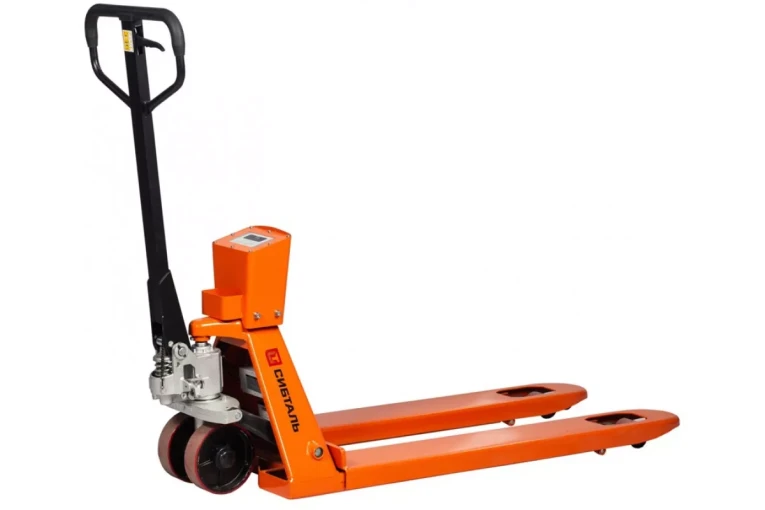 Гидравлическая тележка (рокла) ACR-ES c весами, 2,5 т, Вилы: 1150 Х 550, СибТаль, полиуретановые колеса купить в Ярославле